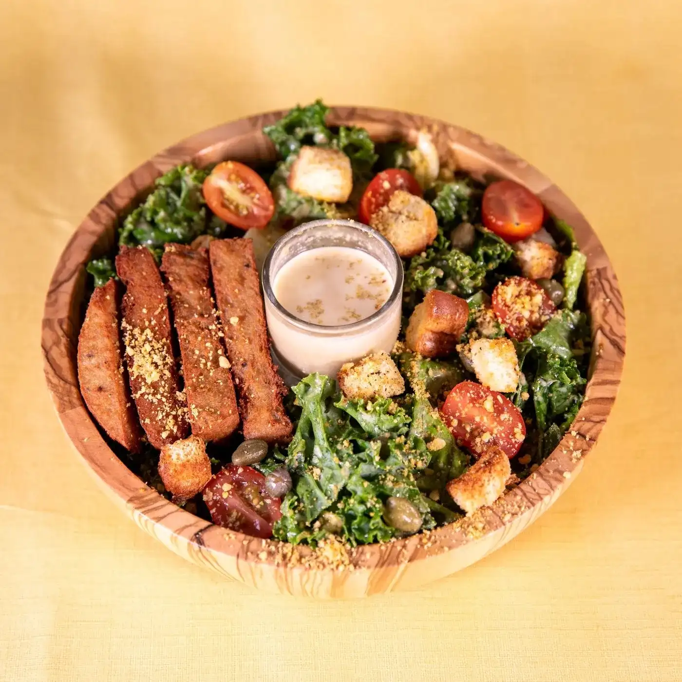 Chik'n Caesar Salad.