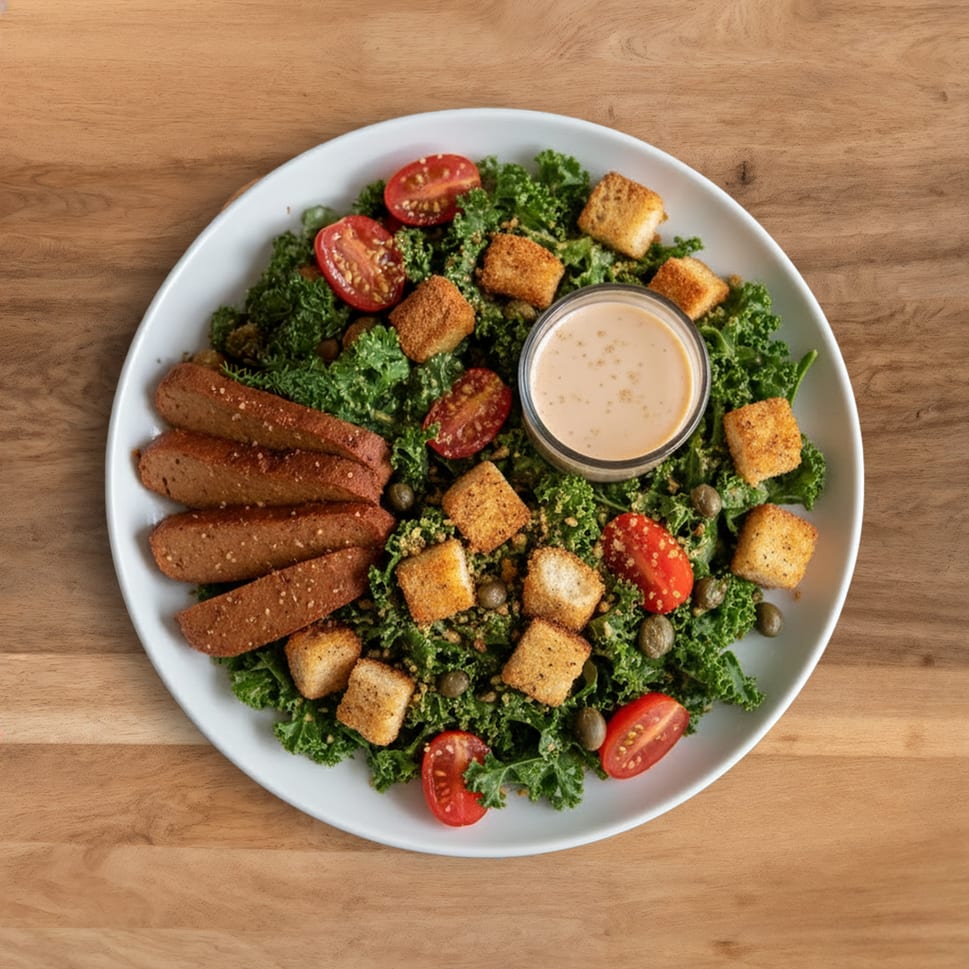 Chik'n Caesar Salad.